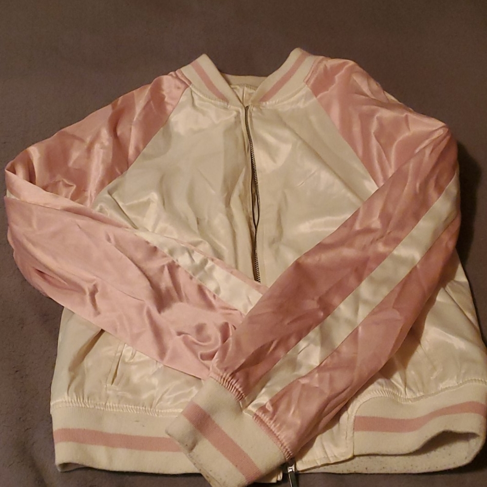 Pink and white jacket size m ashely by 26 internat